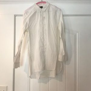 Long white button up